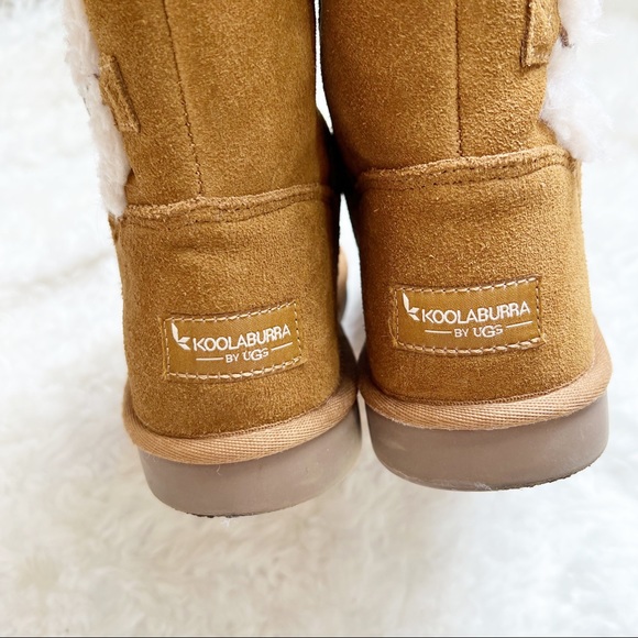 UGG Koolaburra Boots Kinslei Tall Size 3 Chestnut Shearling Lined MSRP $100 - Picture 5 of 9